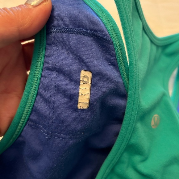 Lululemon faux wrap racerback green tank Size 0 - Picture 7 of 12